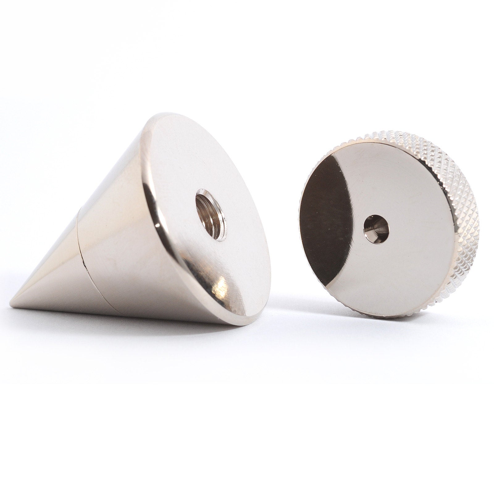 Nickel Plated Hi Fi Turntable Isolation Feet - Audio Isolating Cones